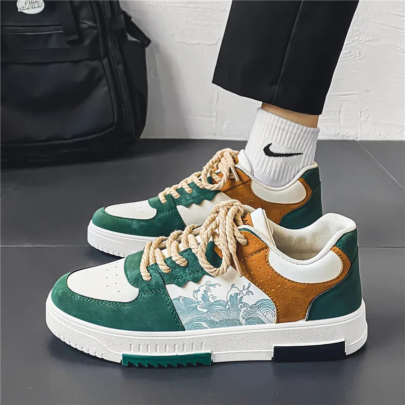 Sneakers Heren | Golfprint & Lage Zool
