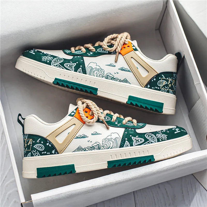 Sneakers Heren | Golfprint & Lage Zool