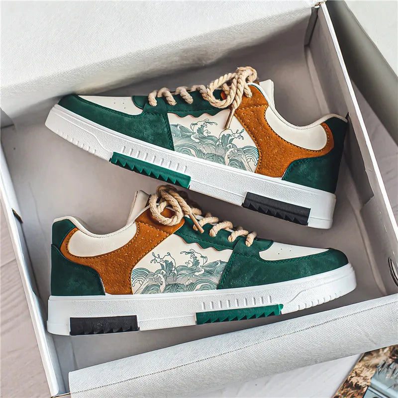 Sneakers Heren | Golfprint & Lage Zool