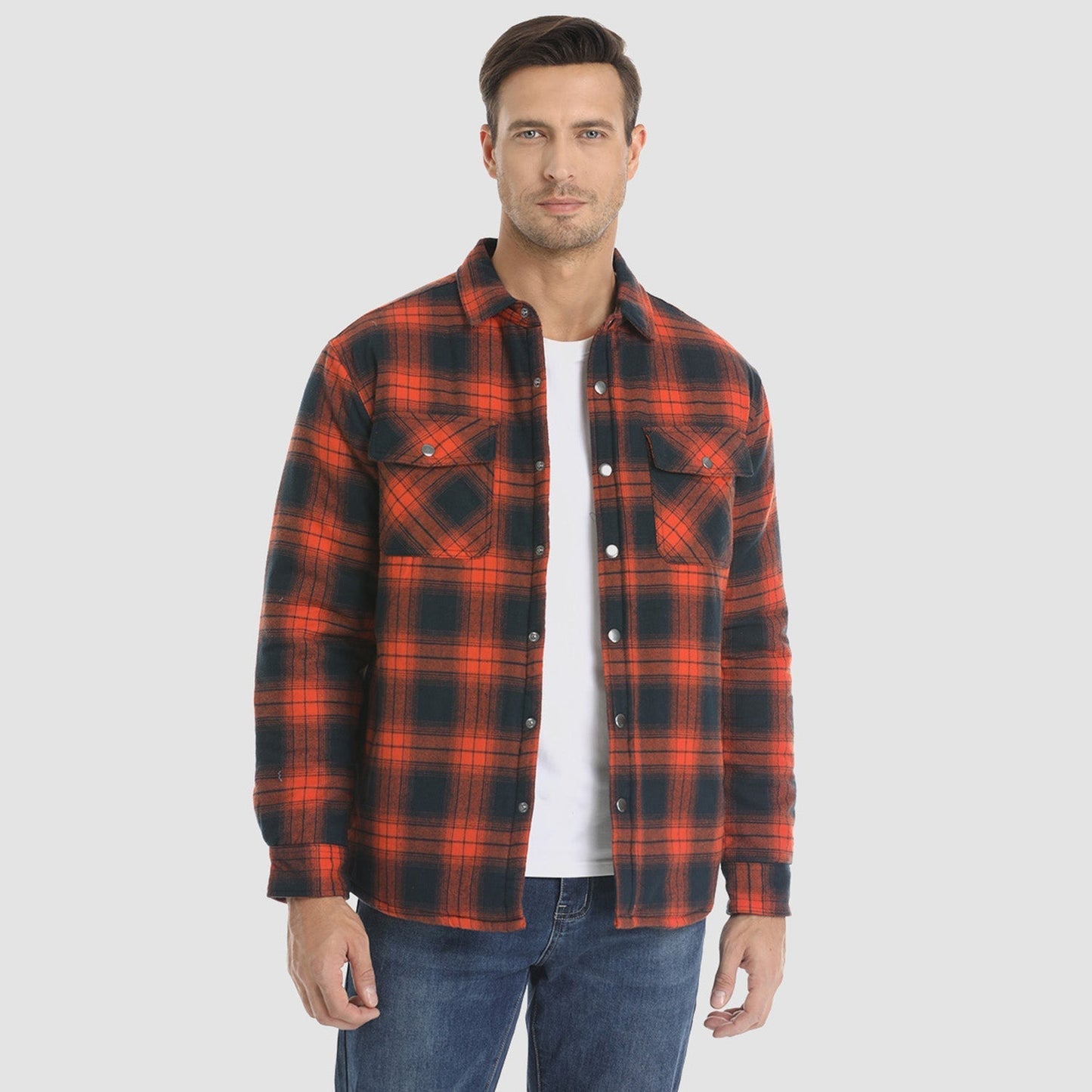 Leandro - Dik Flanellen Overhemdjack - Warme Winterstijl