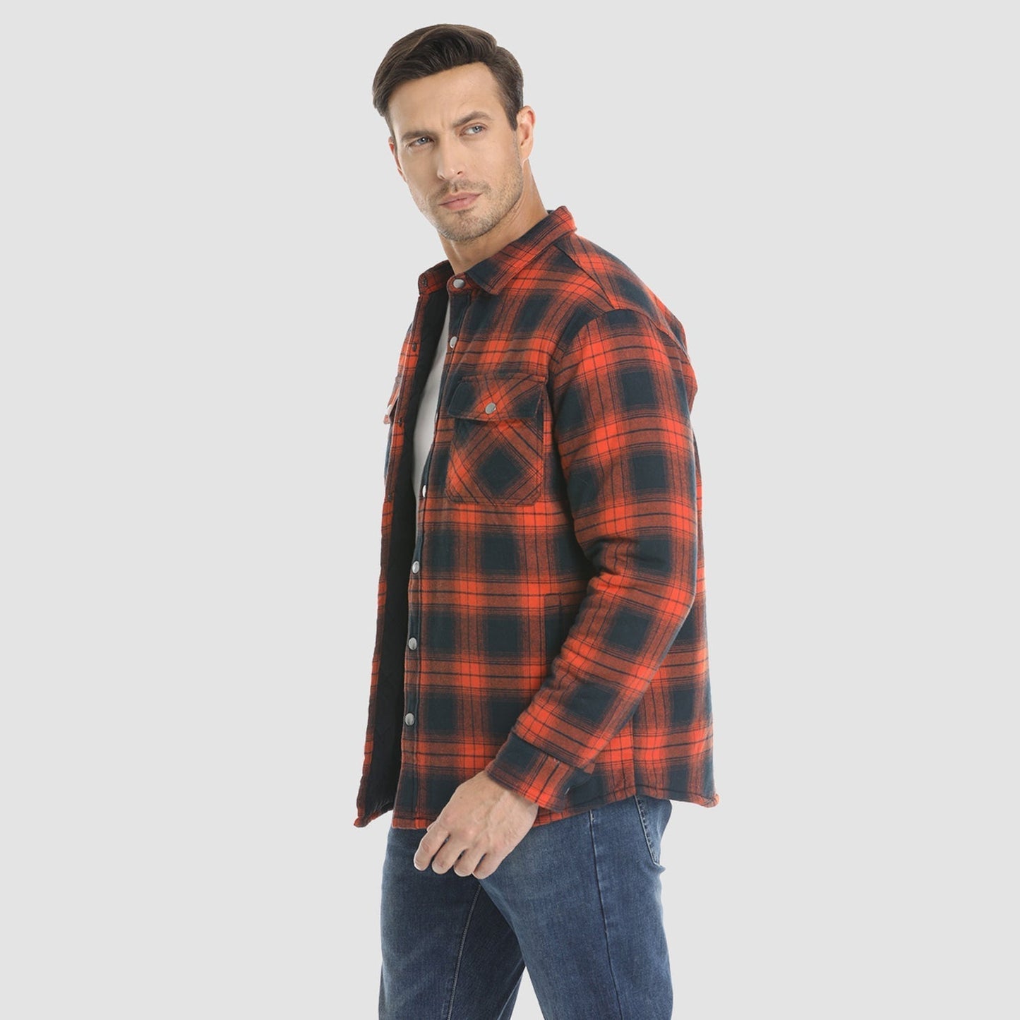 Leandro - Dik Flanellen Overhemdjack - Warme Winterstijl