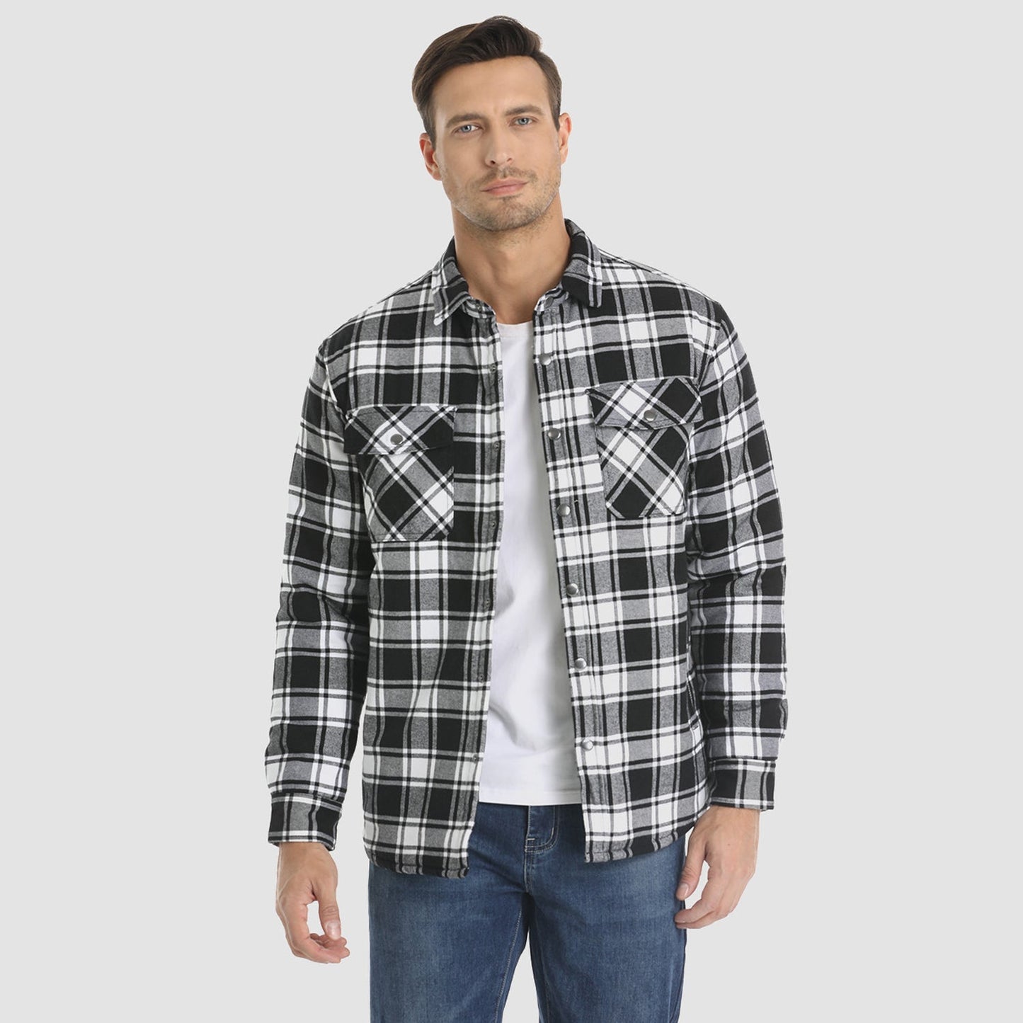 Leandro - Dik Flanellen Overhemdjack - Warme Winterstijl
