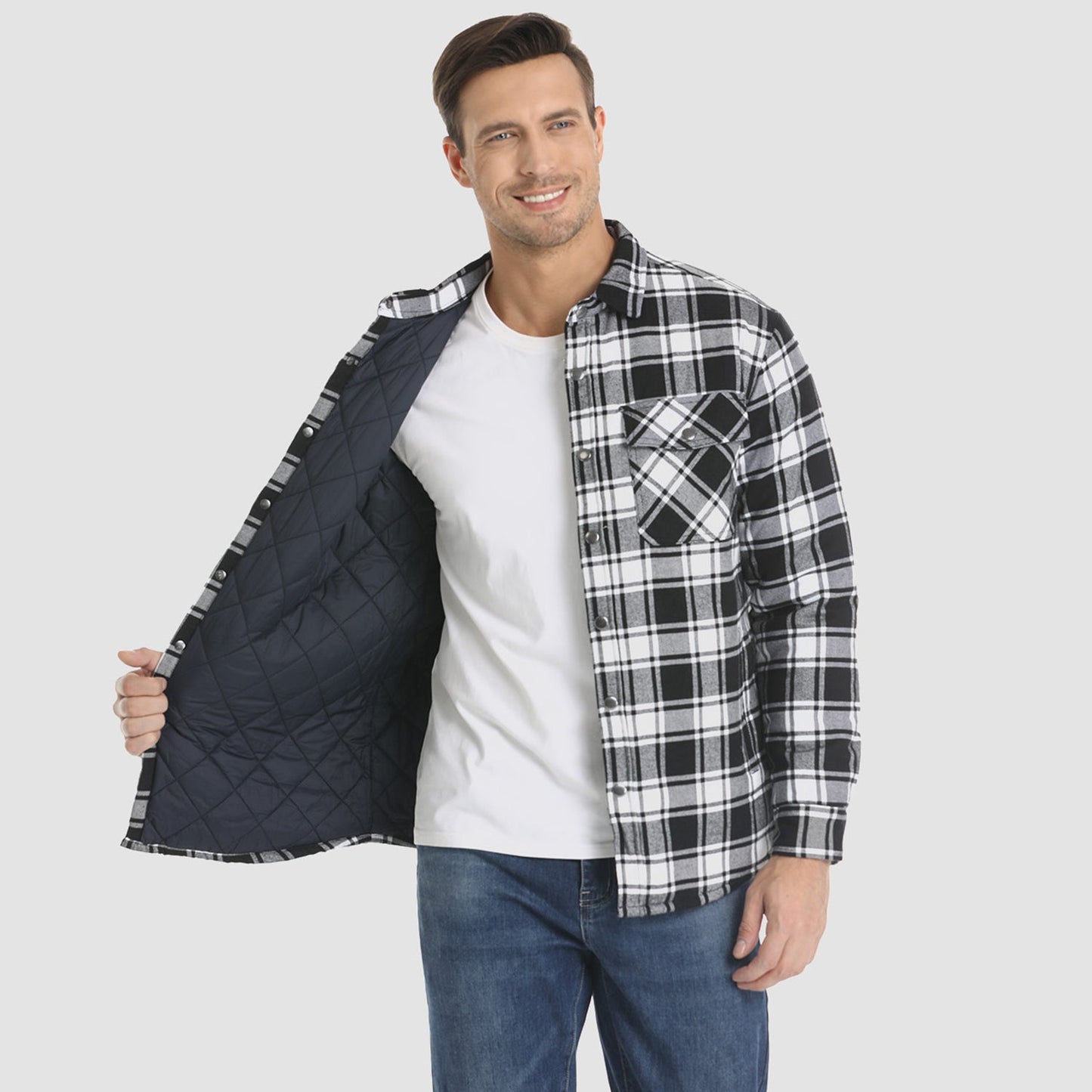 Leandro - Dik Flanellen Overhemdjack - Warme Winterstijl