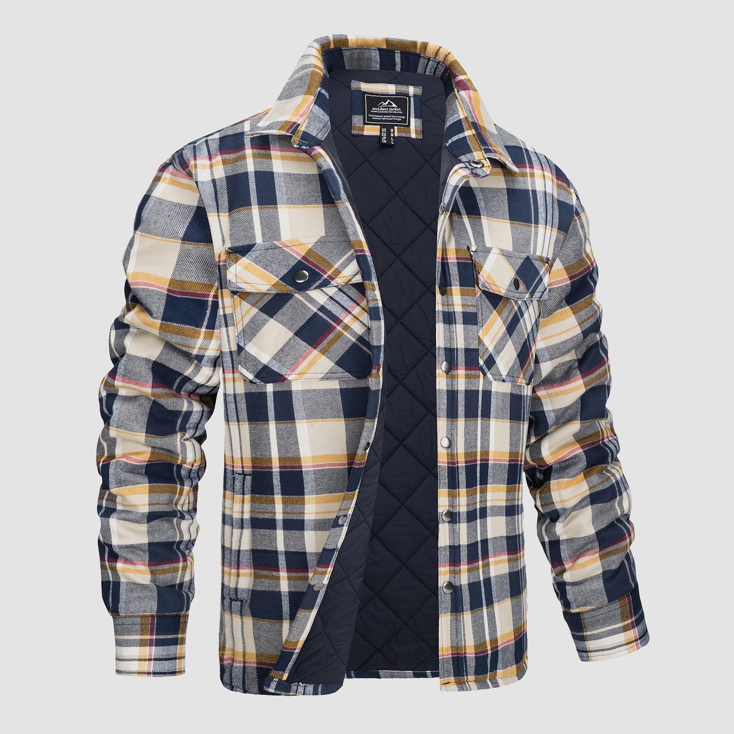 Leandro - Dik Flanellen Overhemdjack - Warme Winterstijl