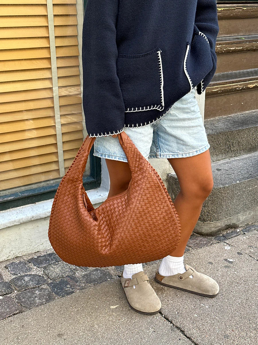 NOA | Trendy gevlochten handtas