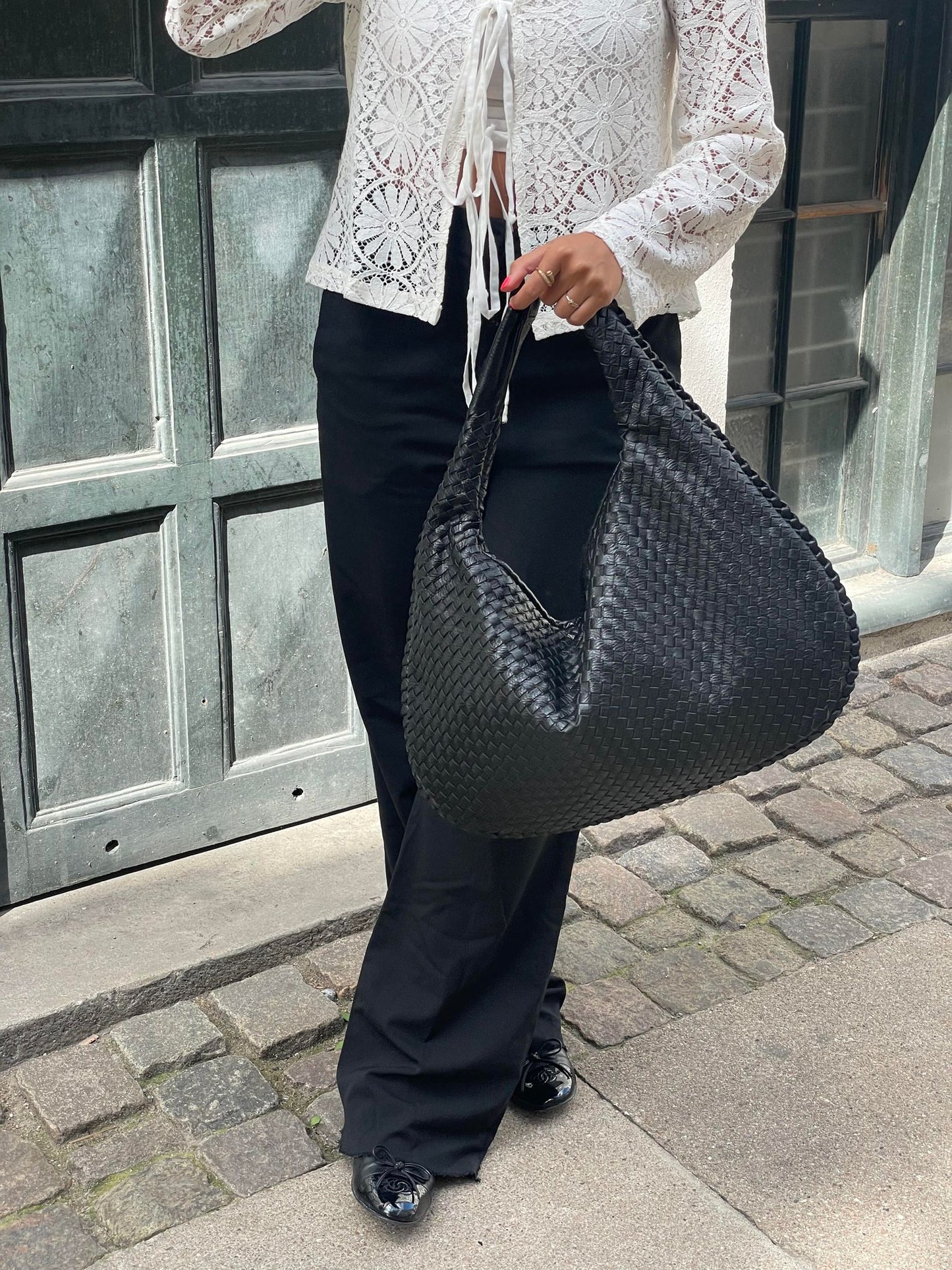 NOA | Trendy gevlochten handtas