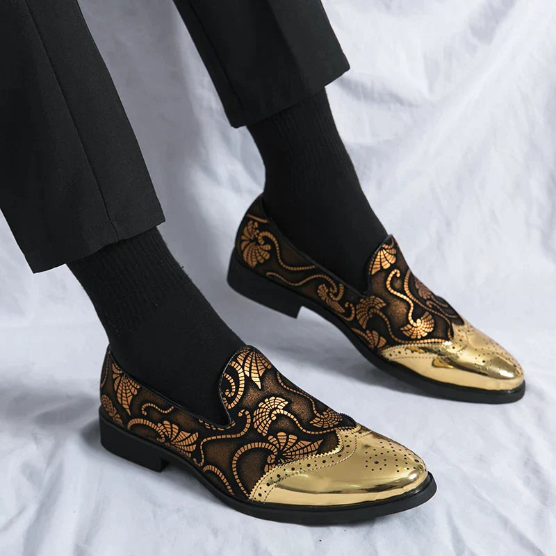 Maurizio – Luxe Italiaanse Loafers met Goudaccenten
