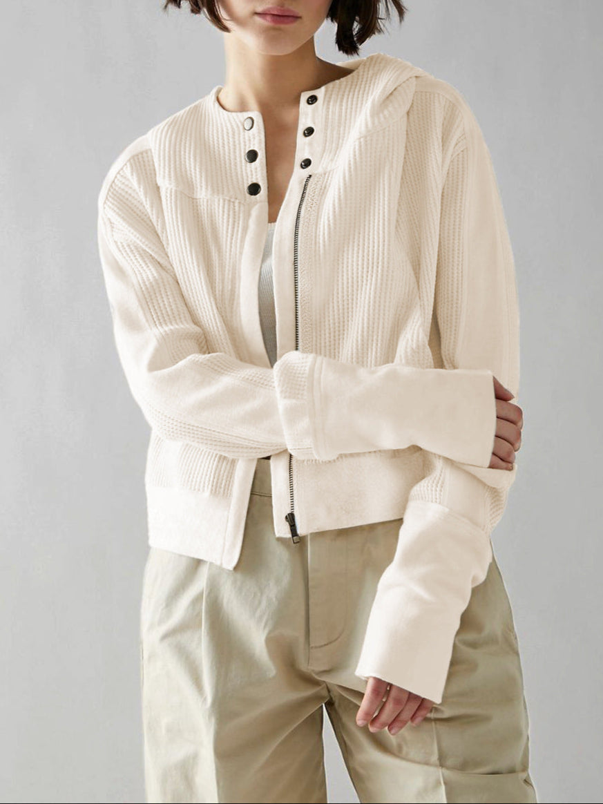 Dames Vest | Wafelstructuur met Capuchon