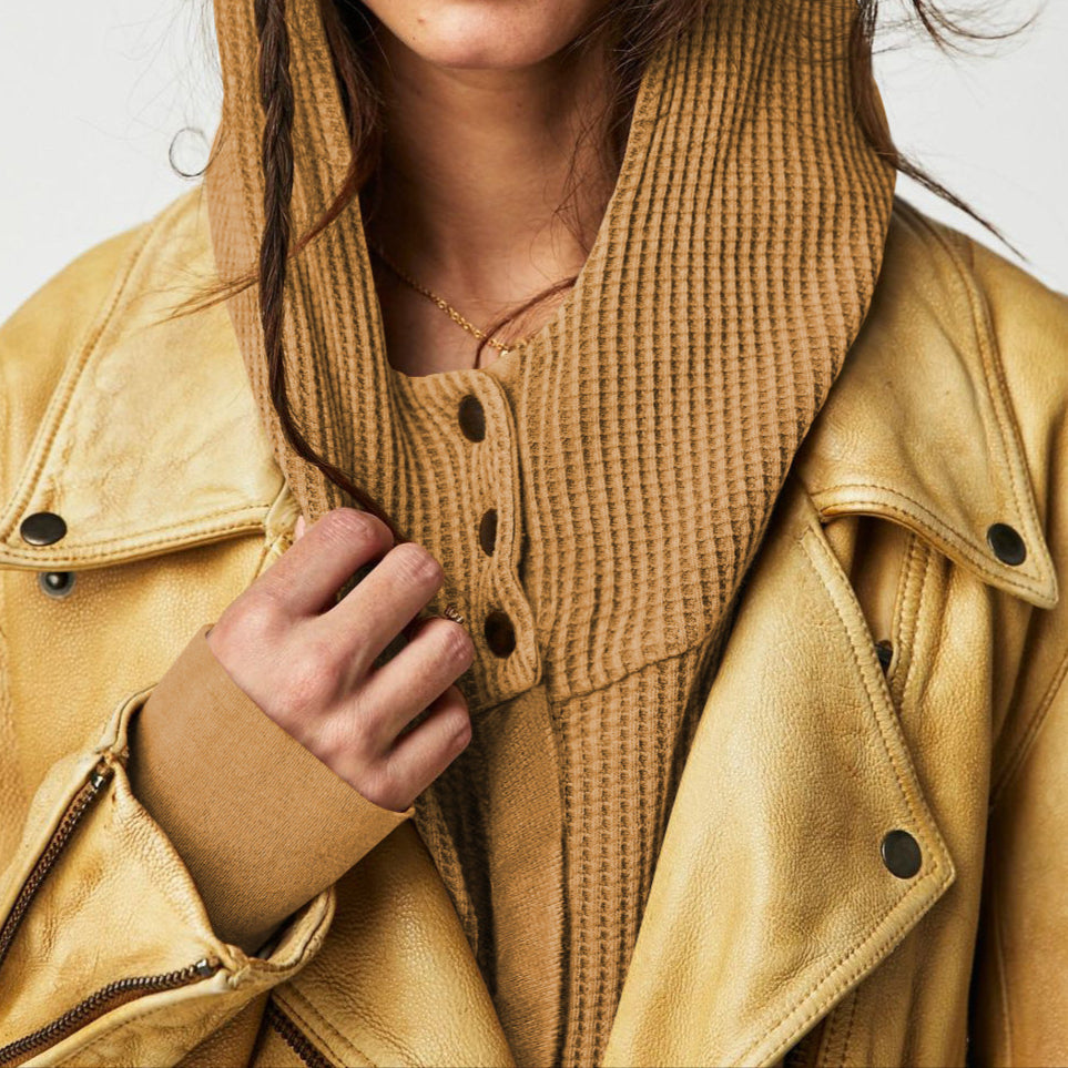 Dames Vest | Wafelstructuur met Capuchon