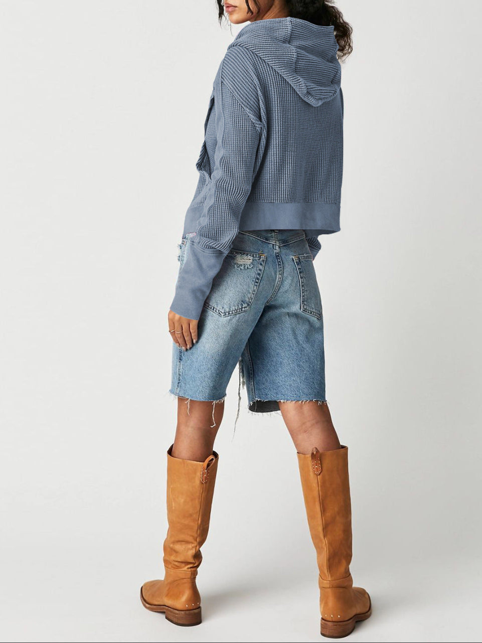 Dames Vest | Wafelstructuur met Capuchon