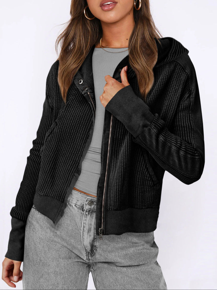 Dames Vest | Wafelstructuur met Capuchon