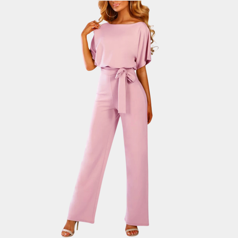 Otilia – Dames Jumpsuit | Wijde Pijpen & Strikceintuur