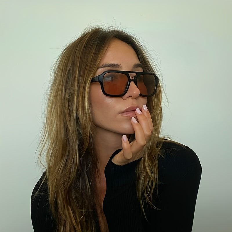 Statement Zonnebril – Oversized Vierkant Design met Getinte Glazen