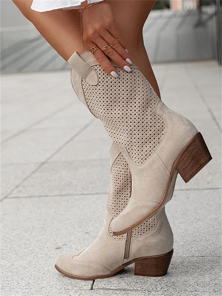 Josi Cowboylaarzen Dames | Perforaties & Puntneus