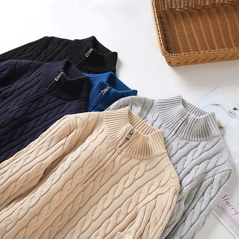 Enzo Trui Heren | Half Zip & Kabelpatroon