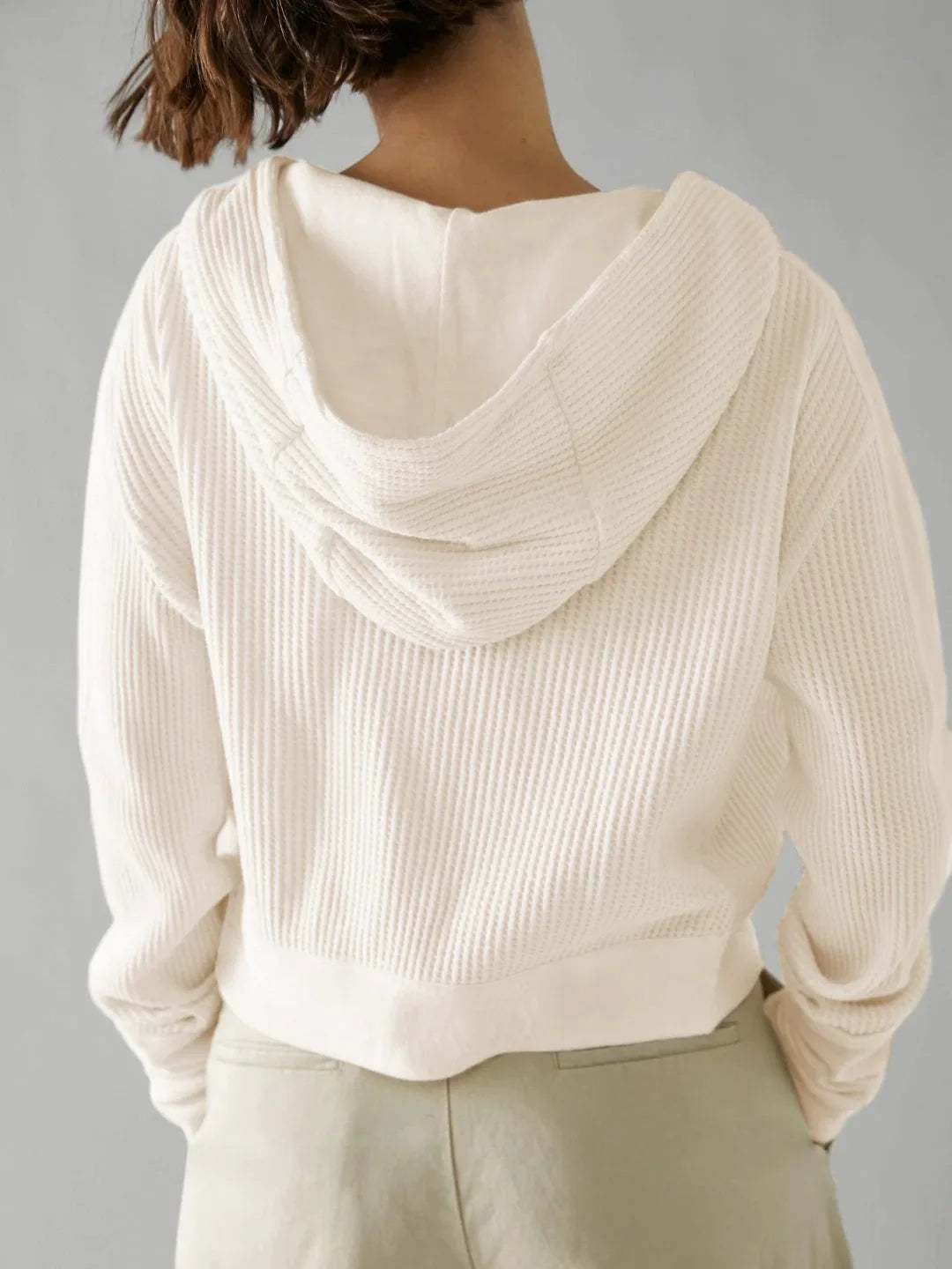 Dames Vest | Wafelstructuur met Capuchon