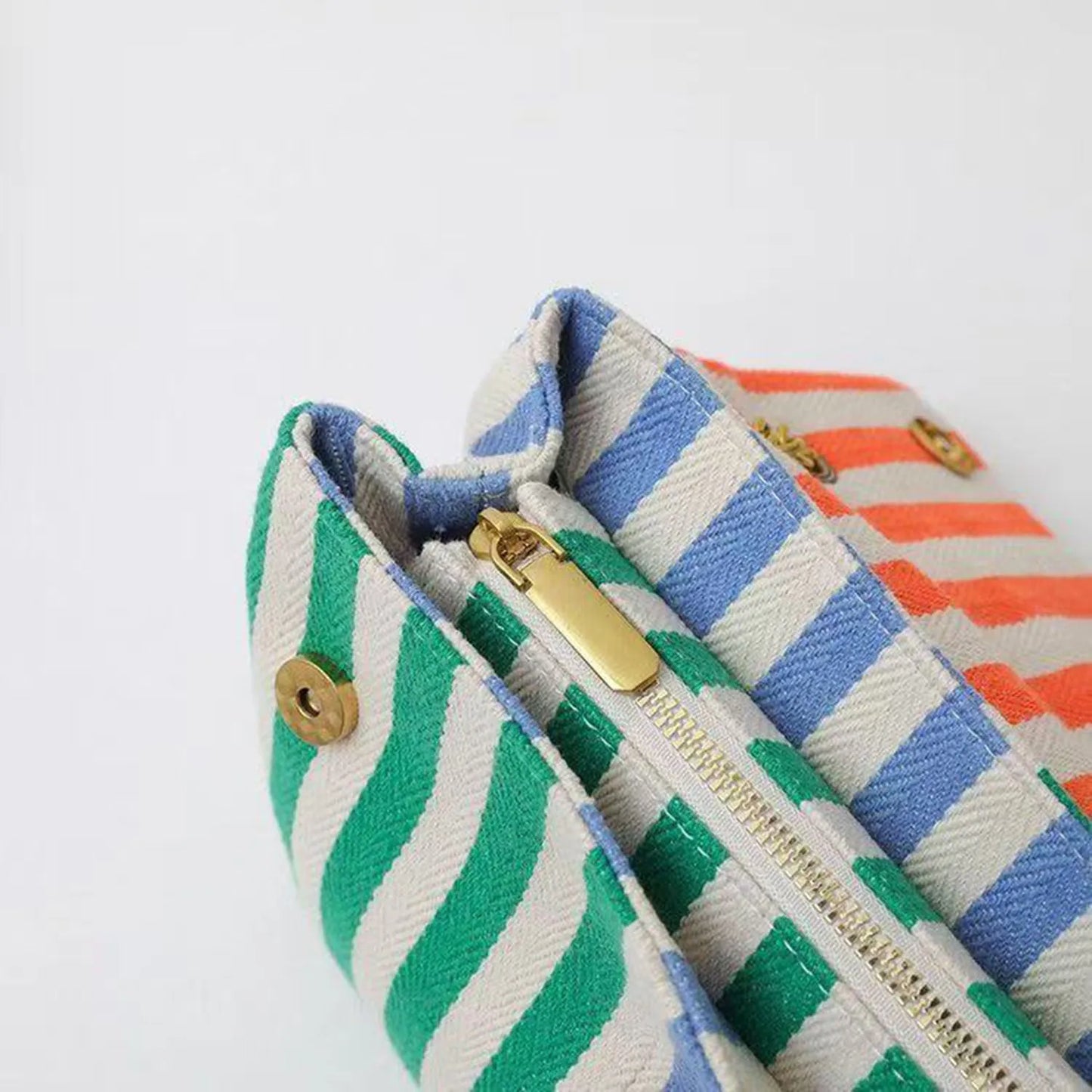 Schoudertas Dames | Gestreept & Ketting
