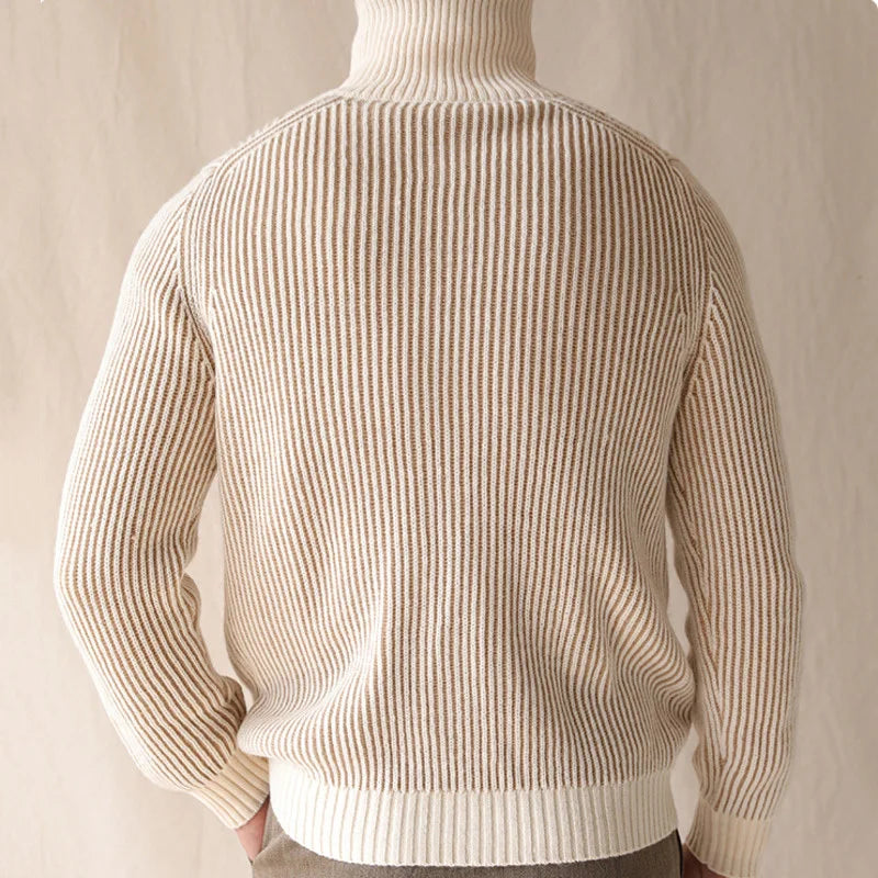 Mathis - Luxe Geribd Wolmix Vest met Rits