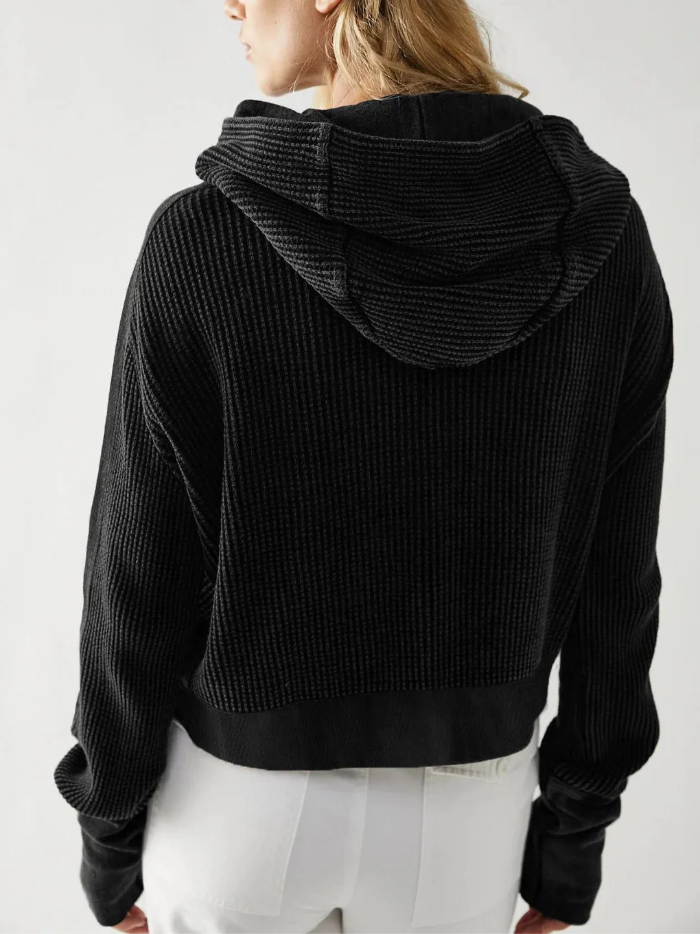 Dames Vest | Wafelstructuur met Capuchon