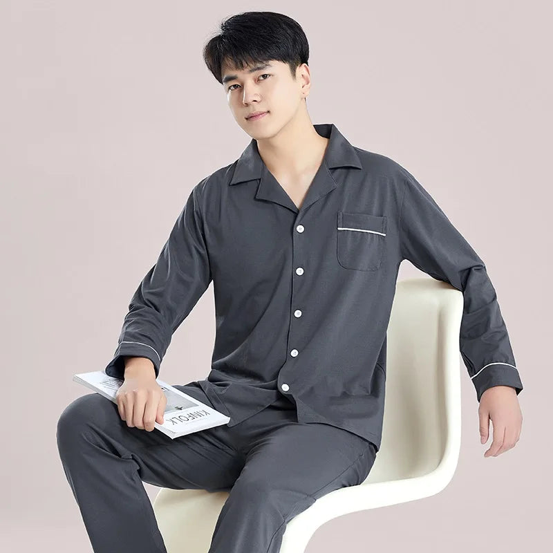 Reece - Winter Katoenen Pyjama Set voor Mannen