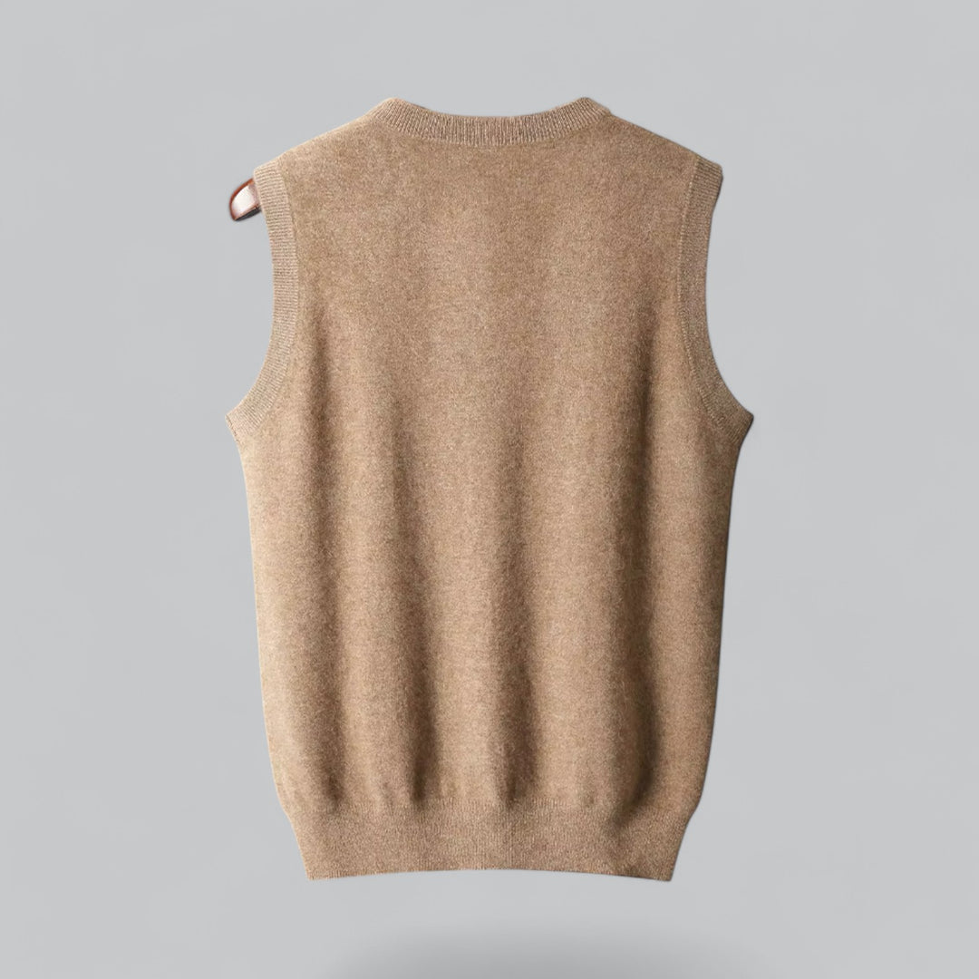 Elric - Luxe Kasjmier Mouwloos Vest voor Heren