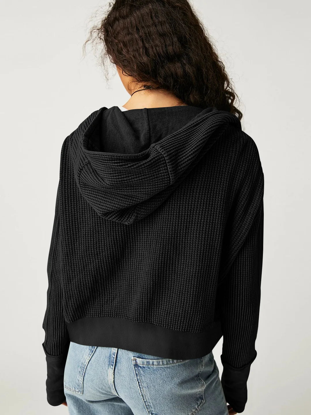 Dames Vest | Wafelstructuur met Capuchon