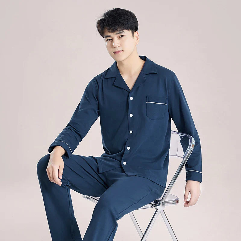 Reece - Winter Katoenen Pyjama Set voor Mannen