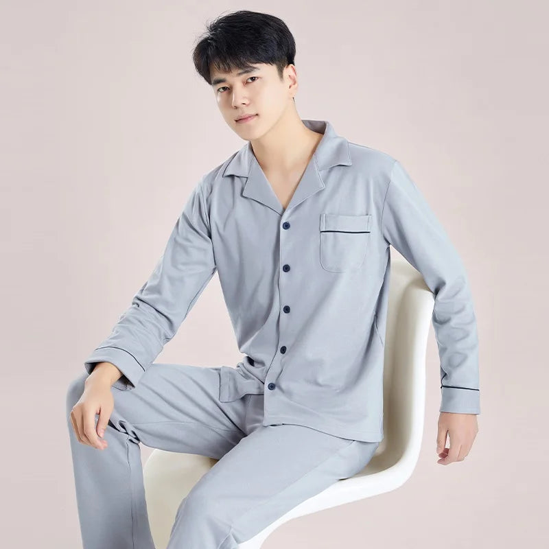 Reece - Winter Katoenen Pyjama Set voor Mannen