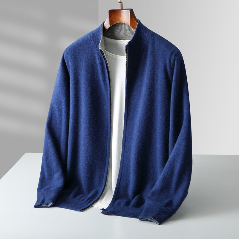 Steve Heren Vest | Gebreid met Rits
