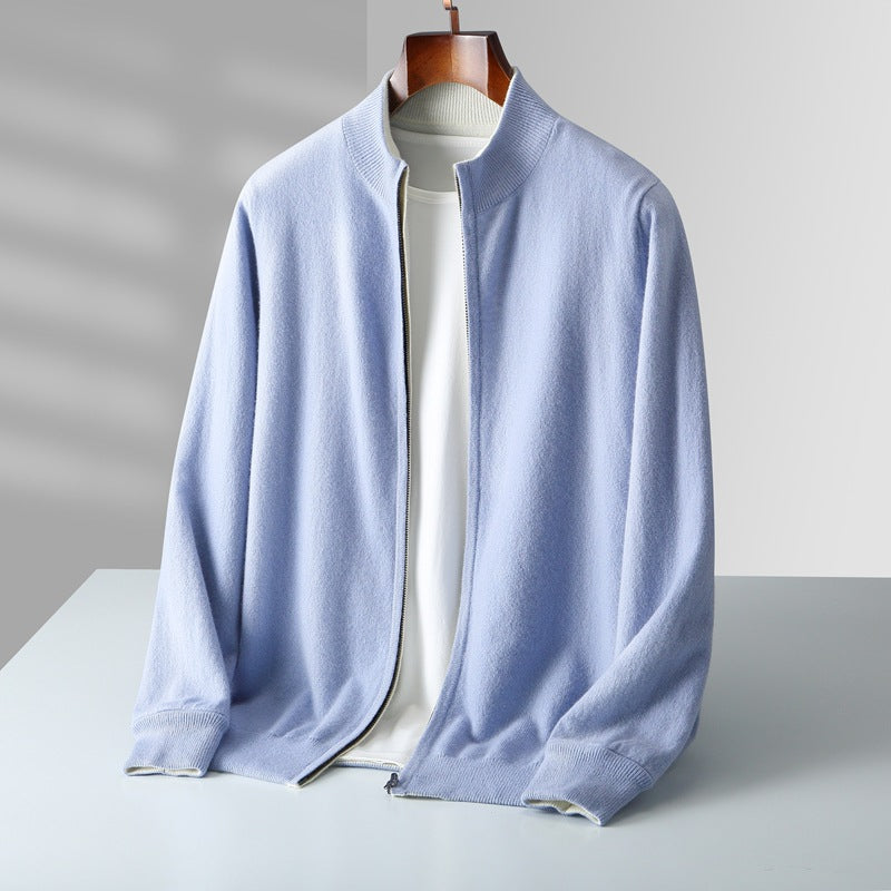 Steve Heren Vest | Gebreid met Rits
