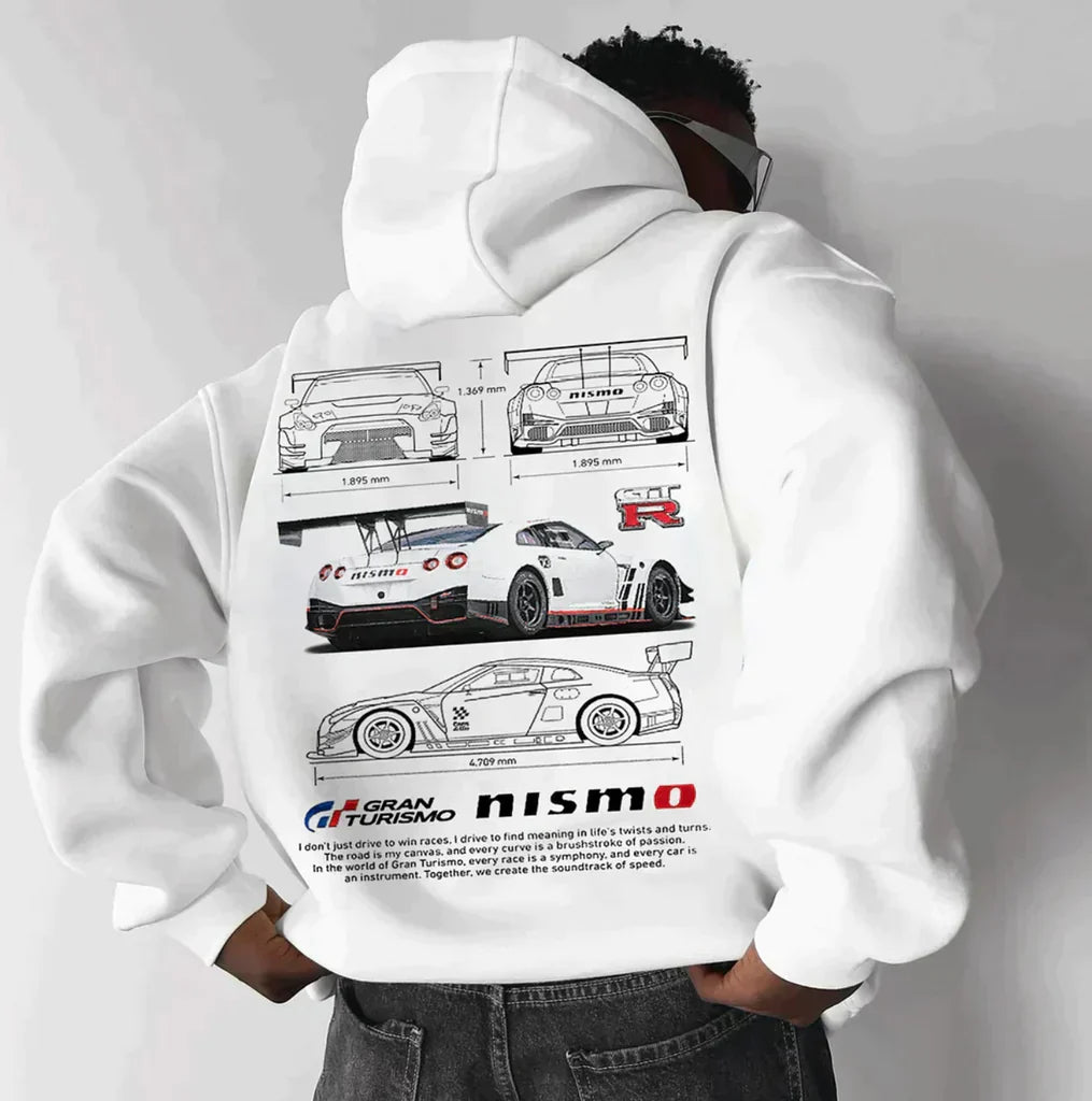 Unisex Hoodie met Porsche Print | Oversized Fit