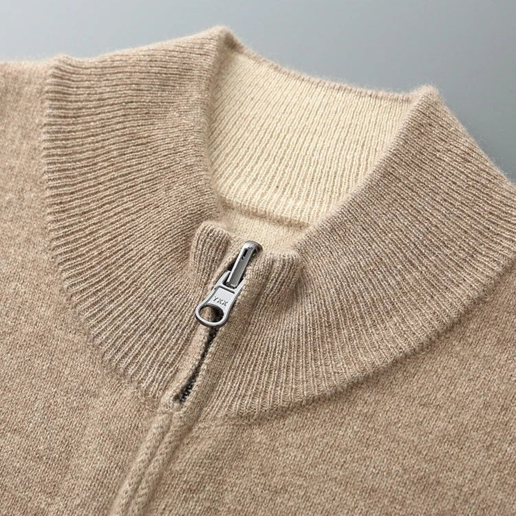 Steve Heren Vest | Gebreid met Rits