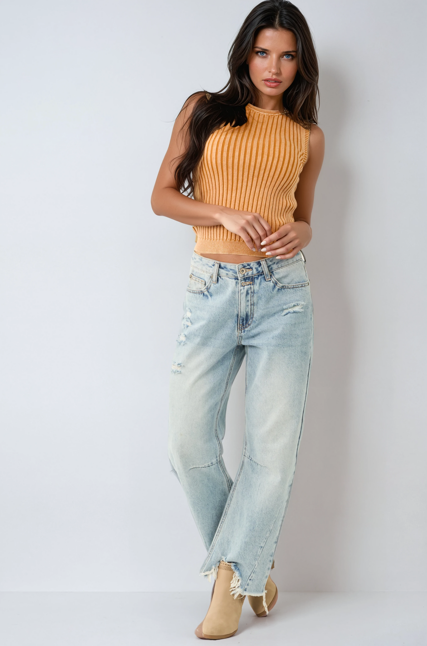Liora Jeans Dames | Light Washed & Wide Leg