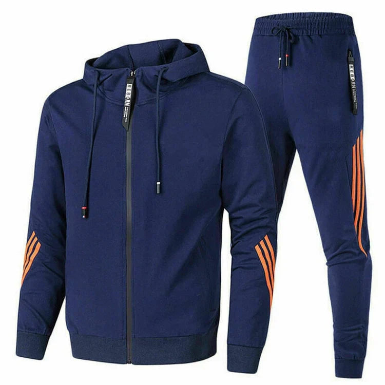 Sportief Trainingspak – Heren Joggingpak met Rits en Comfortabele Pasvorm