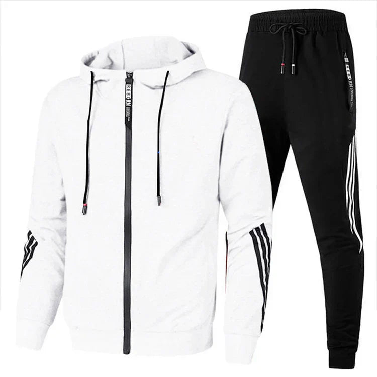 Sportief Trainingspak – Heren Joggingpak met Rits en Comfortabele Pasvorm