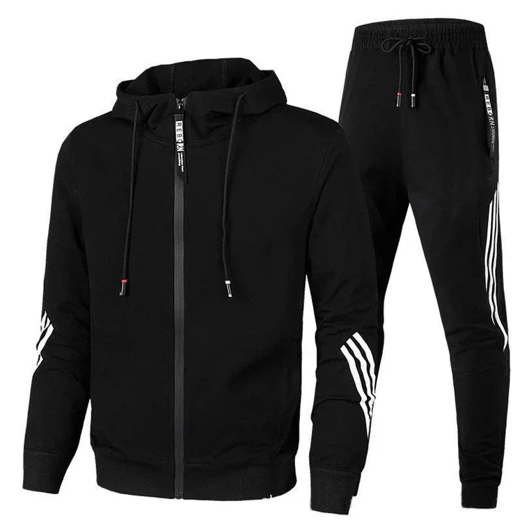 Sportief Trainingspak – Heren Joggingpak met Rits en Comfortabele Pasvorm