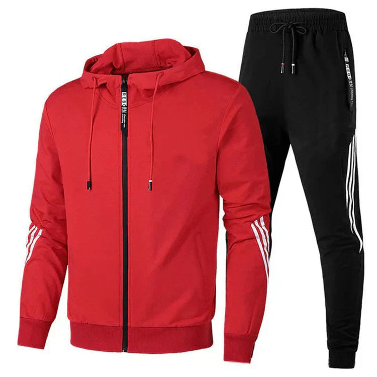 Sportief Trainingspak – Heren Joggingpak met Rits en Comfortabele Pasvorm