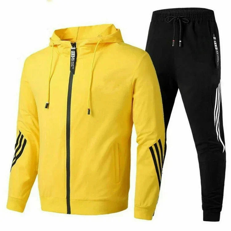 Sportief Trainingspak – Heren Joggingpak met Rits en Comfortabele Pasvorm