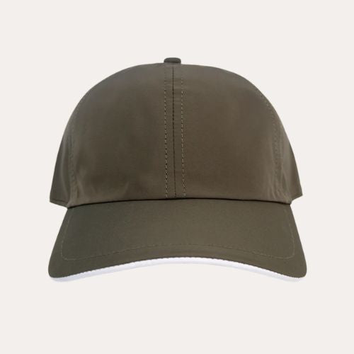 Heren baseball cap olijfgroen, verstelbare sportieve pet met gebogen klep, casual en outdoor accessoire, ademend en lichtgewicht ontwerp.