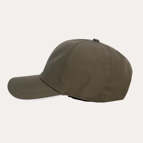 Heren baseball cap olijfgroen, verstelbare sportieve pet met gebogen klep, casual en outdoor accessoire, ademend en lichtgewicht ontwerp.