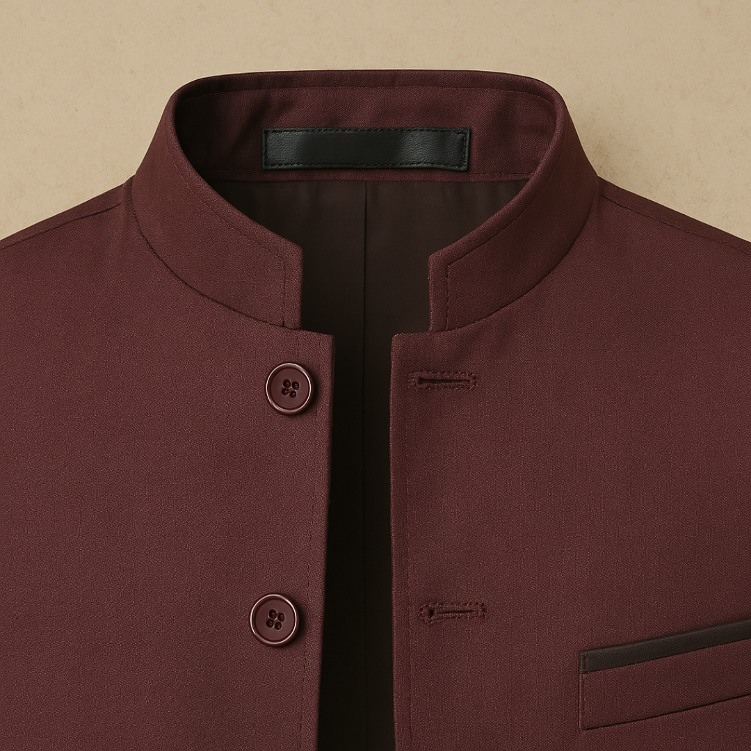 Stijlvolle Elegante Blazer Heren | Luxe Tailoring met Opstaande Kraag