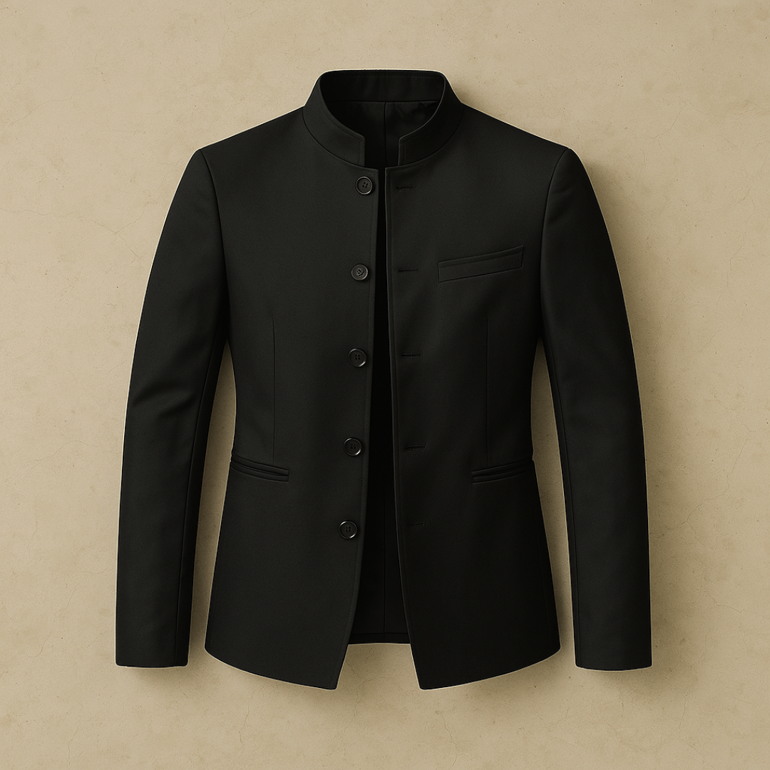 Stijlvolle Elegante Blazer Heren | Luxe Tailoring met Opstaande Kraag