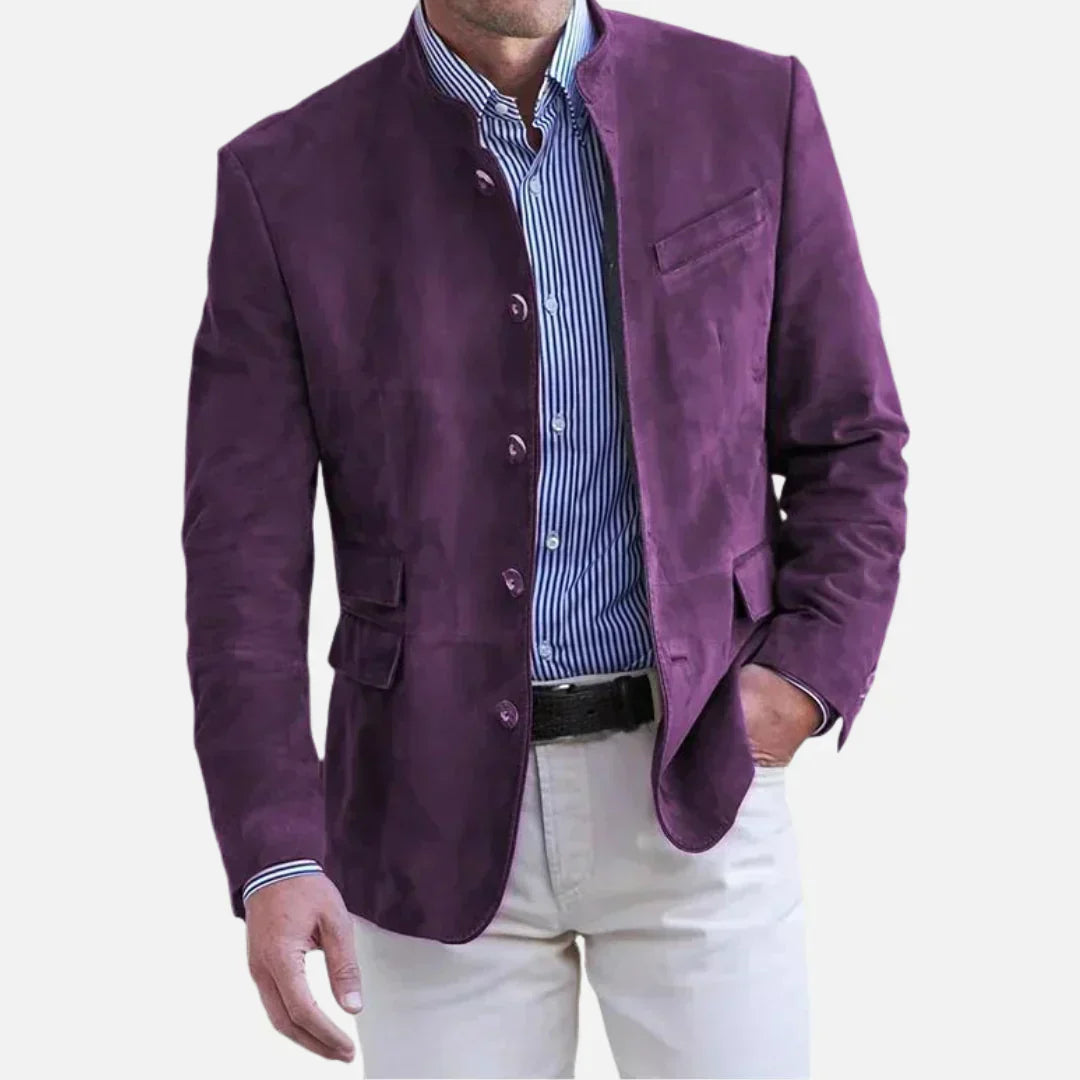 Stijlvolle heren tussenjas met opstaande kraag – casual slim fit jas voor lente en herfst