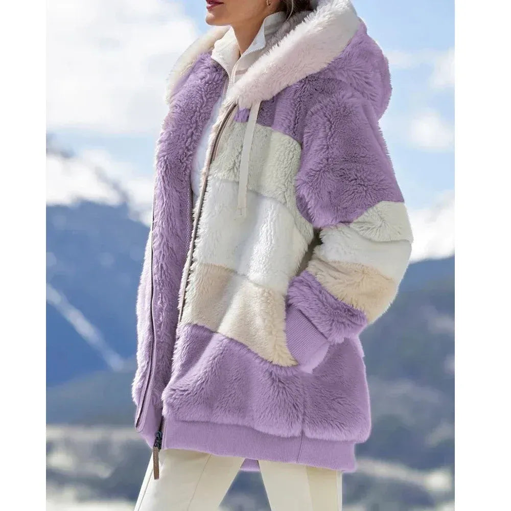Teddy Jas Dames | Gestreept & Capuchon