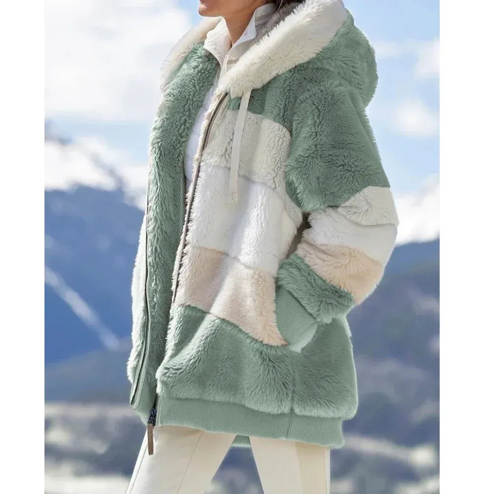Teddy Jas Dames | Gestreept & Capuchon