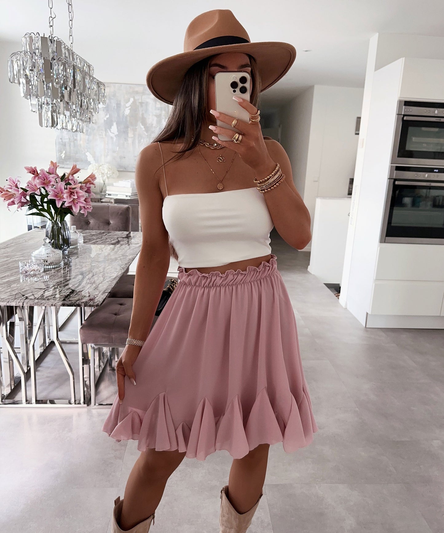 Valentina Dames Witte Top | Met Spaghettibandjes