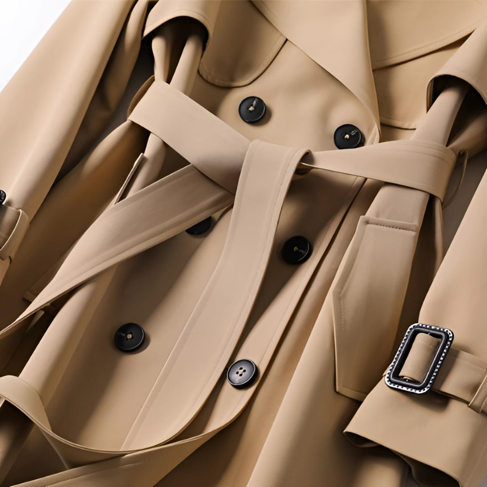 Trenchcoat Dames | Dubbele Knoopsluiting & Riem