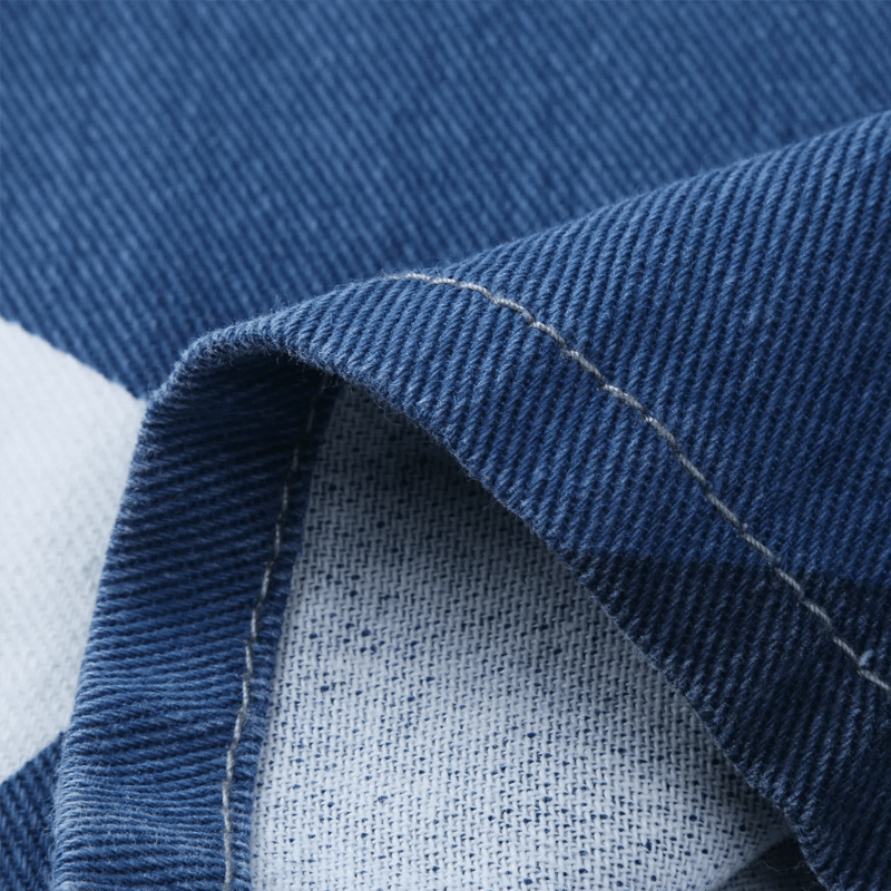 Trendy Wide-Leg Patchwork Jeans – Unieke High-Waist Spijkerbroek