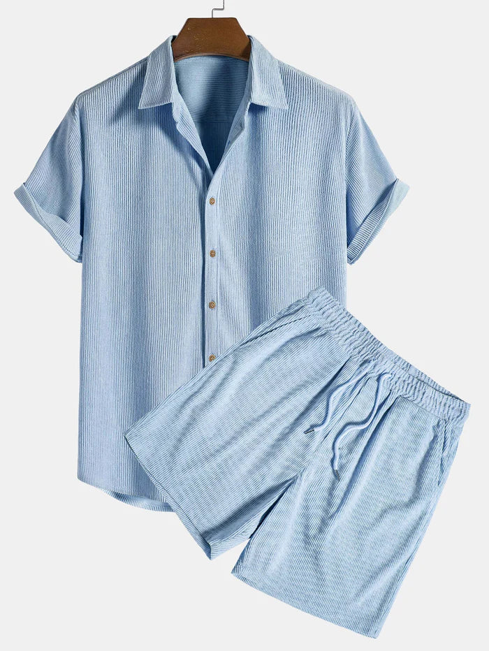 Luchtige zomer set met overhemd en korte broek