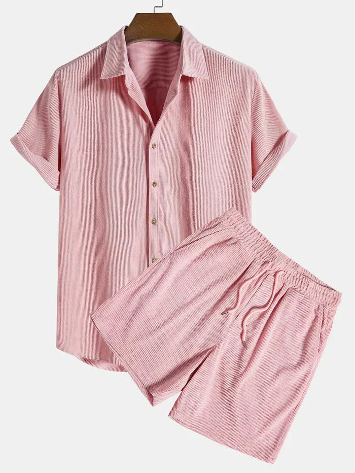 Luchtige zomer set met overhemd en korte broek
